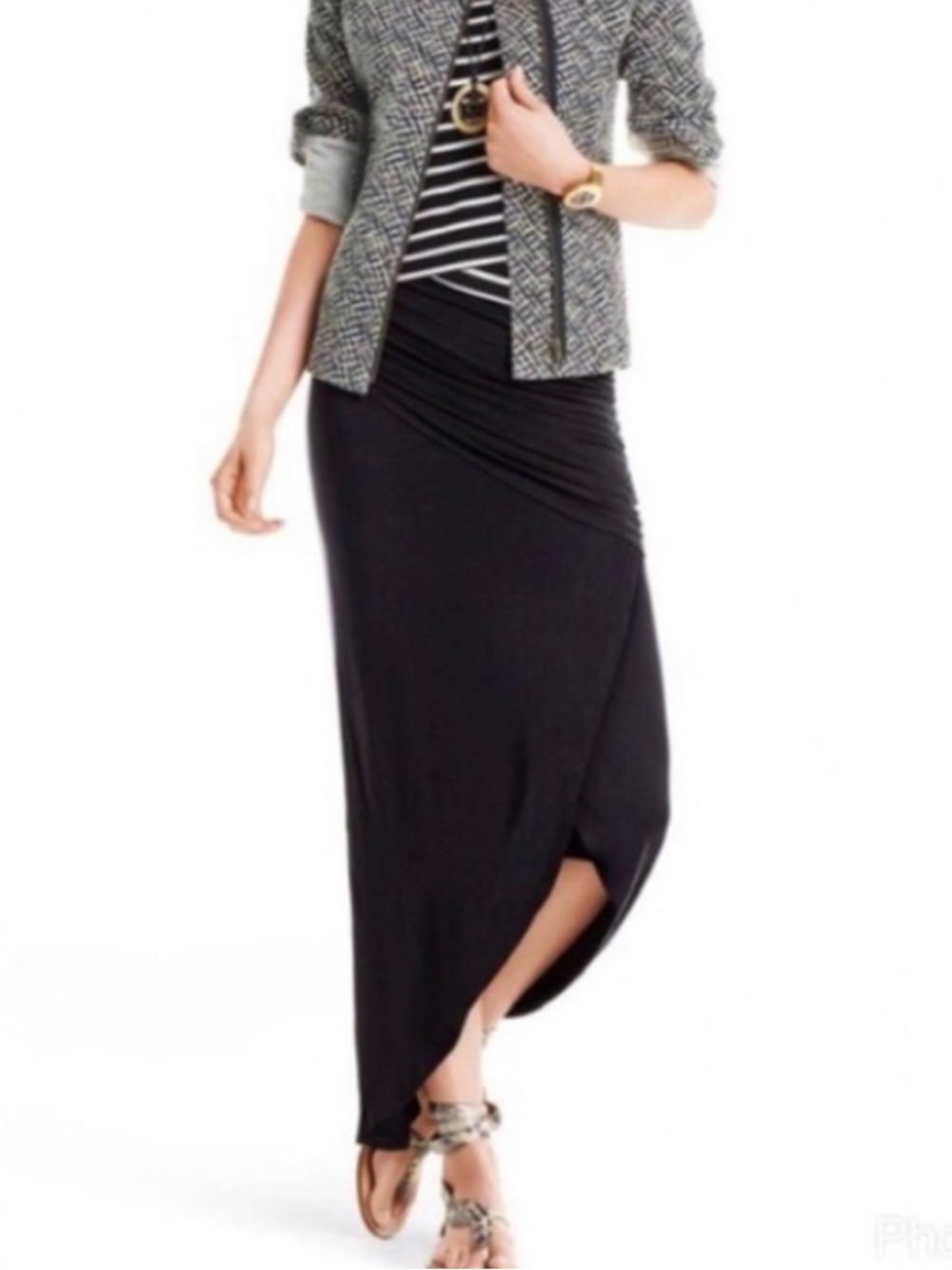 Cabi Run Around Black Maxi Skirt NWT